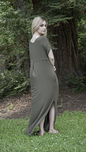 Side-Split Pocket Maxi Dress