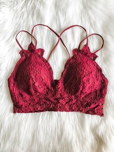 Strappy Lace Bralette  Blush – My Vanity Closet