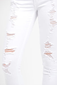 White High-Rise Skinny Jeans